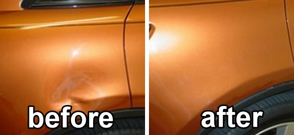 auto body dent before after
