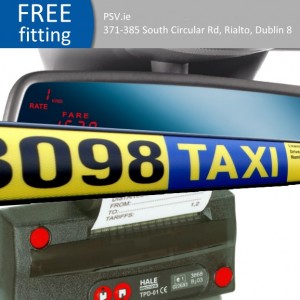mirror taxi meter with printer and roofsign package
