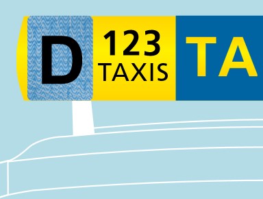 taxi roofsign sticker