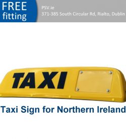 taxi roof sign for northern Ireland