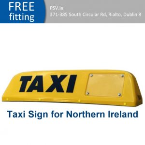 taxi roof sign for northern Ireland