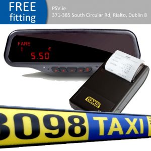 Alberen mirror taxi meter printer and roof sign bundle