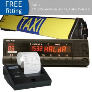 Halda taxi meter printer roof sign package