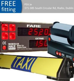 Hale-05 taxi meter with printer and roofsign