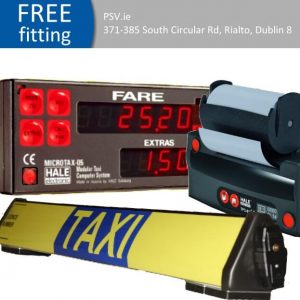 Hale-05 taxi meter with printer and roofsign