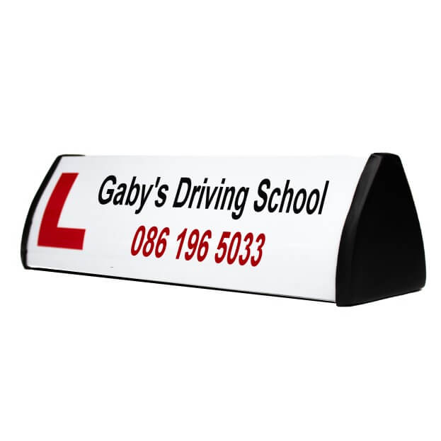 lettering for driving school roofsign